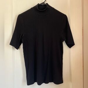 Black Turtleneck T-Shirt